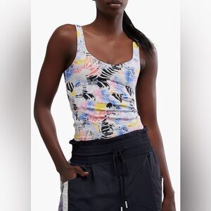 NWT Free People Movement Never Better Tank Top Strappy Back Floral Print